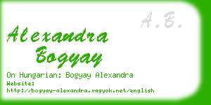 alexandra bogyay business card